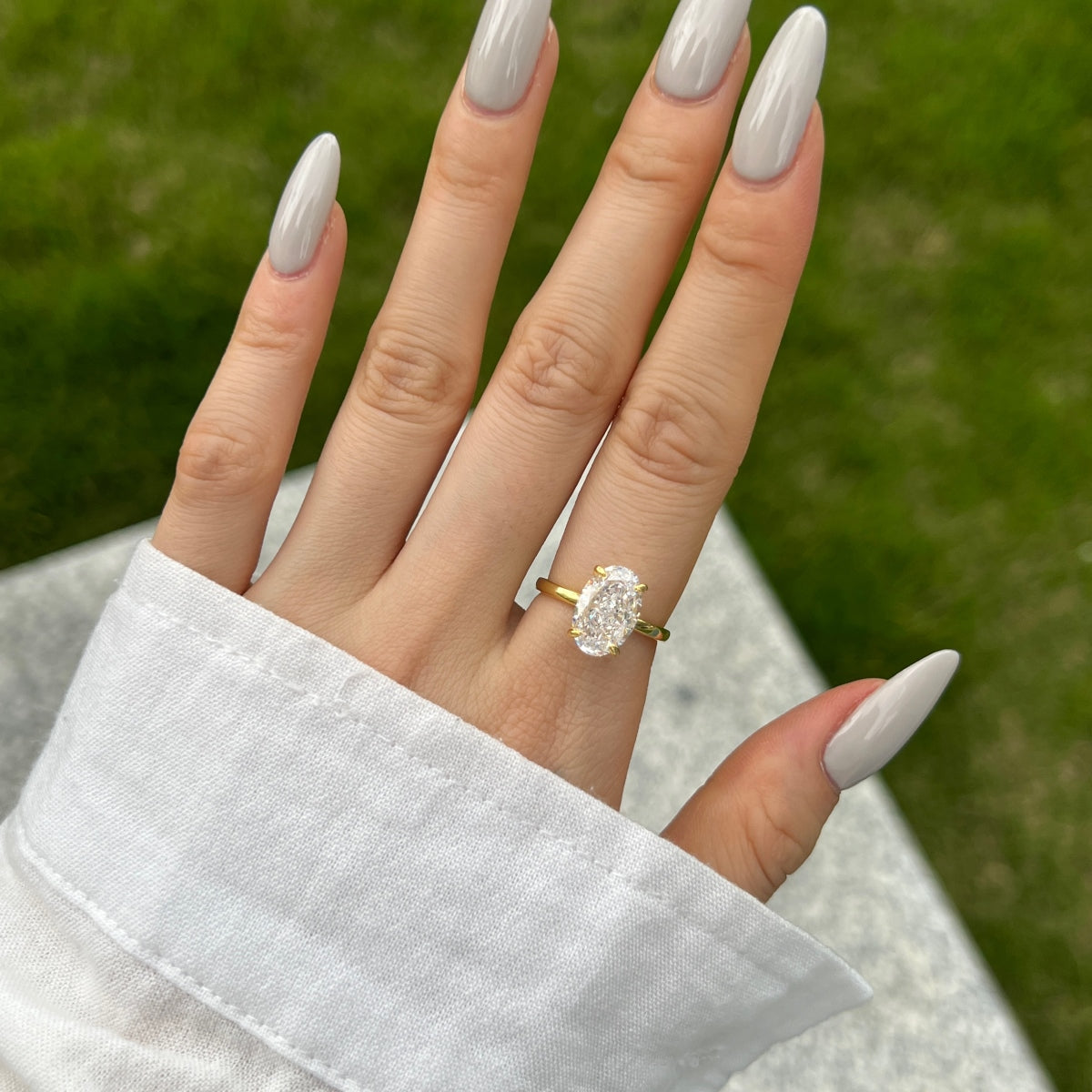 Oval Solitaire Ring