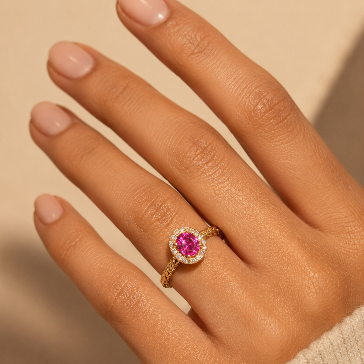 Pink Sapphire Ring