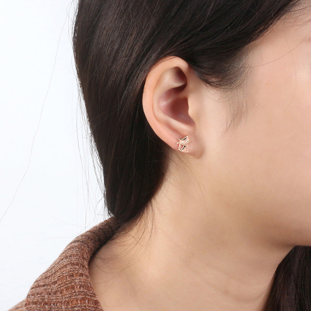 Pink Kitty Earrings