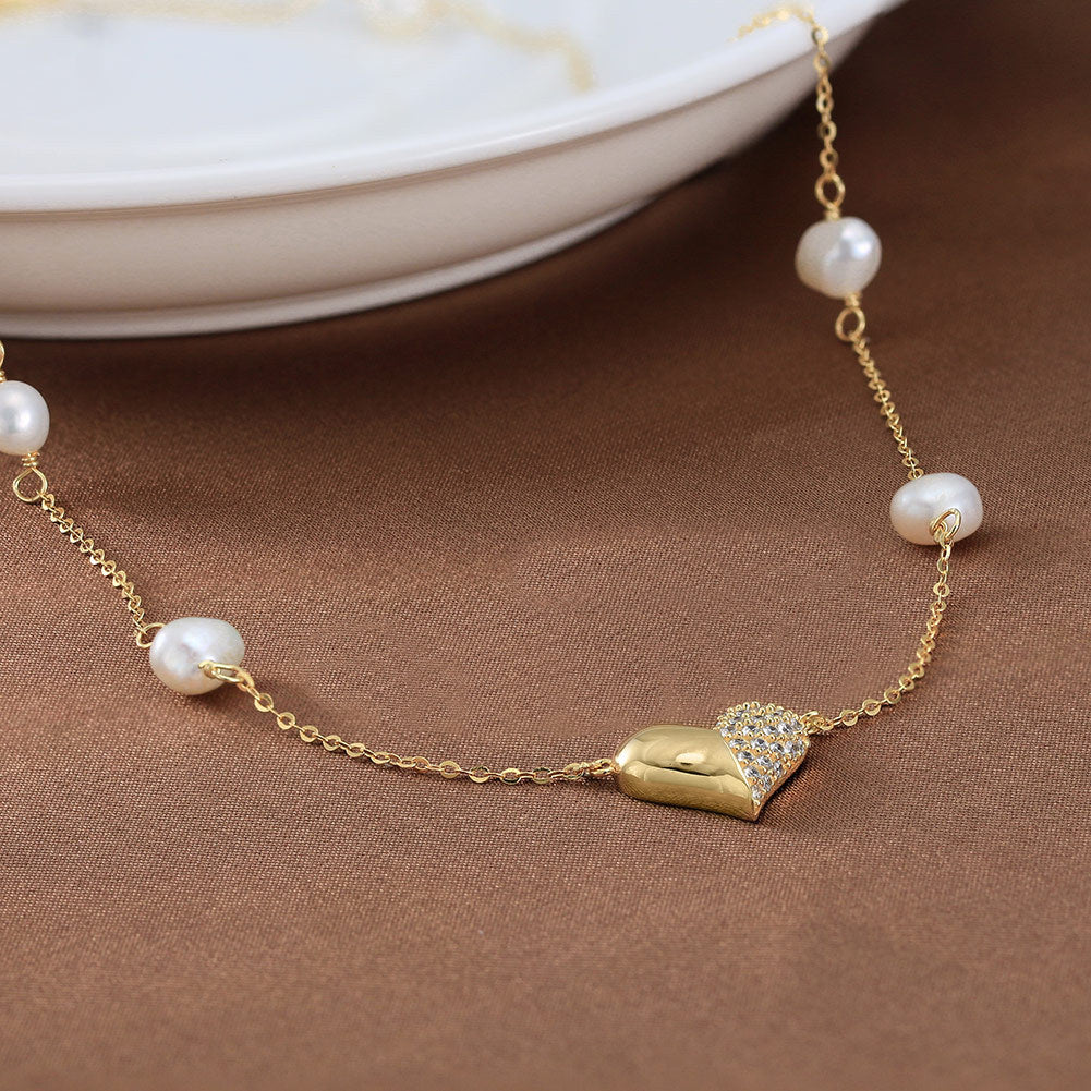 Pearl Heart Necklace