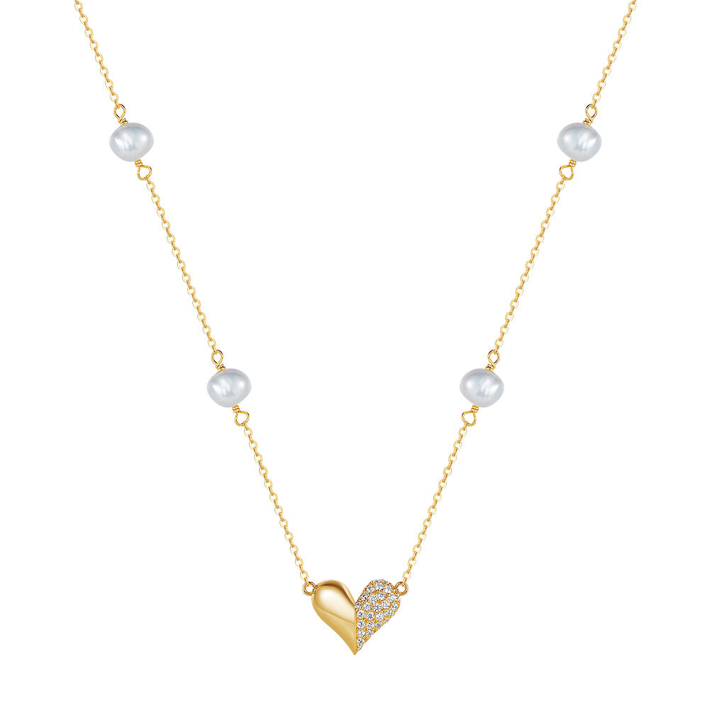 Pearl Heart Necklace