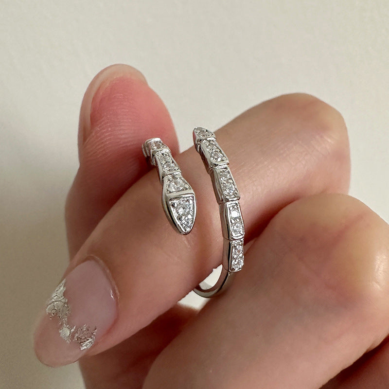 Silver Head Snake Ring