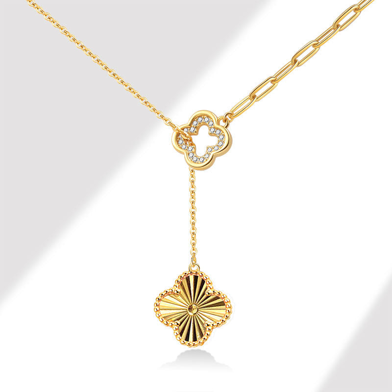 Four Leafed Clover Gold Necklace