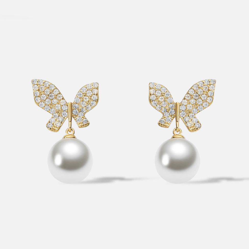 Enchanted Pearl Wing Earrings