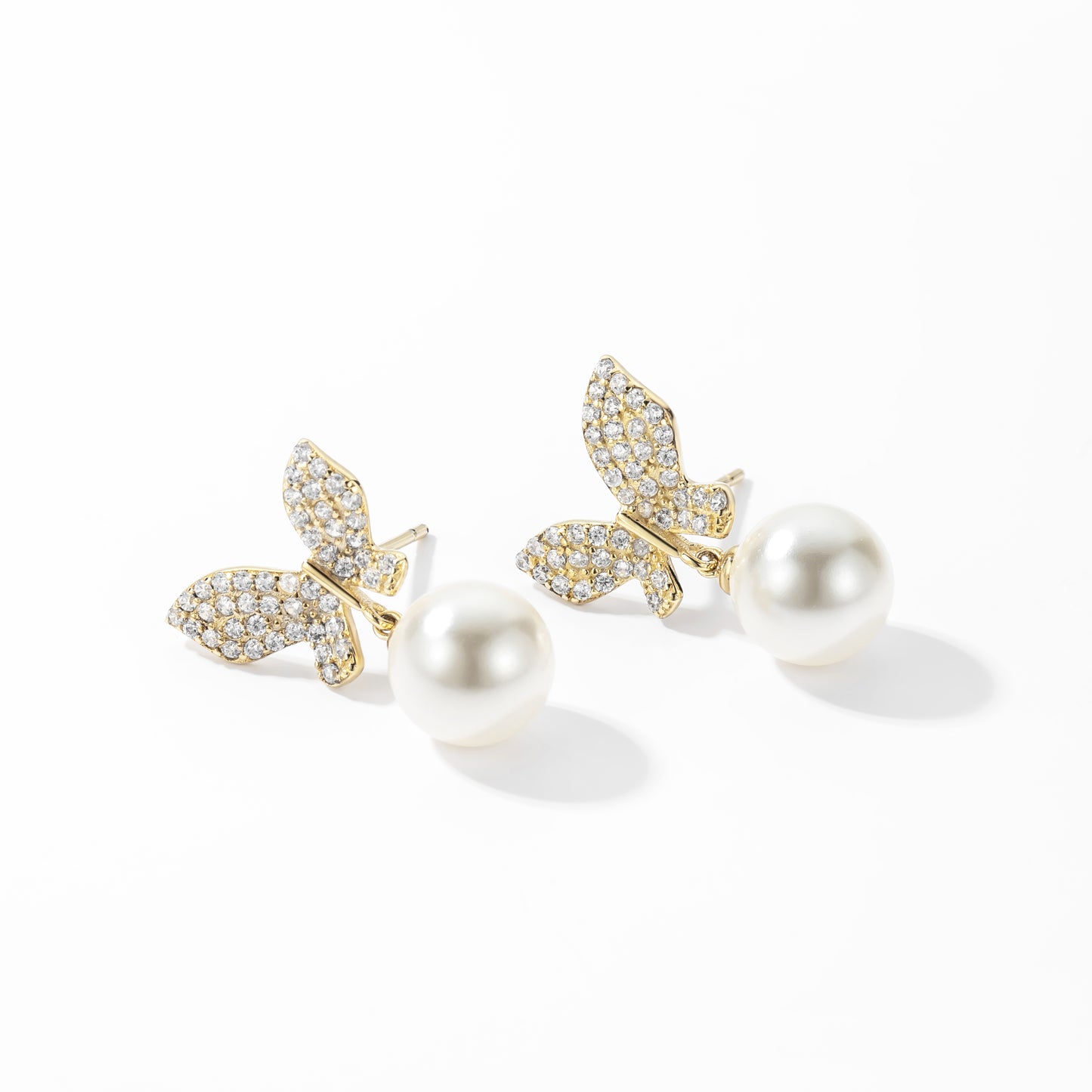 Enchanted Pearl Wing Earrings