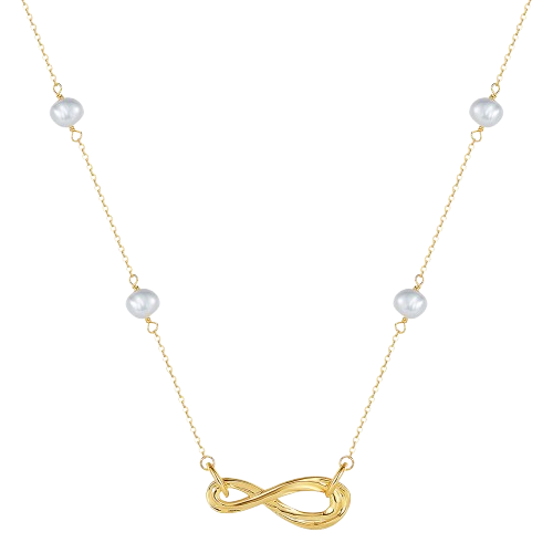 Infinity Love Pearl Necklace