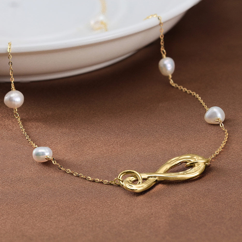 Infinity Love Pearl Necklace