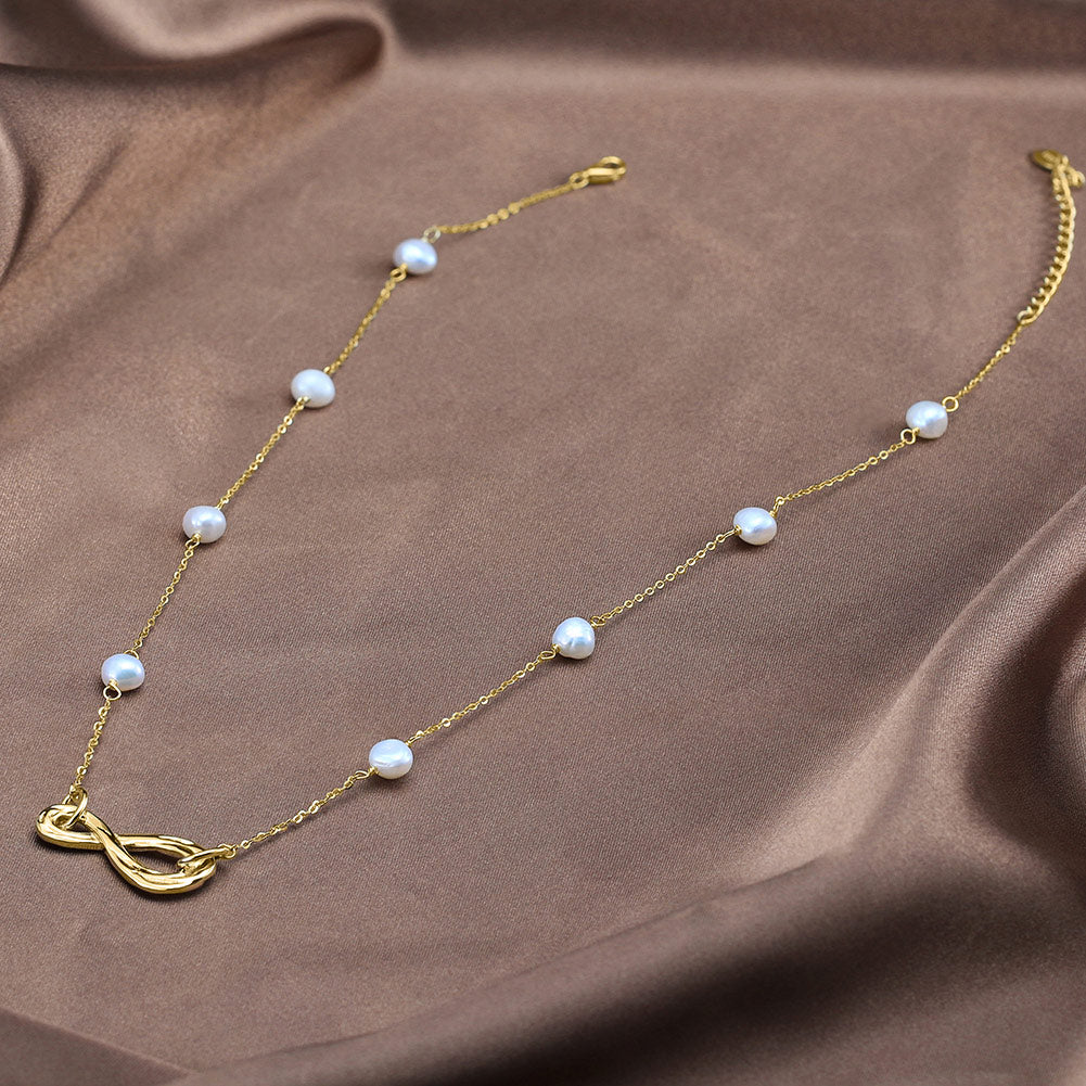 Infinity Love Pearl Necklace