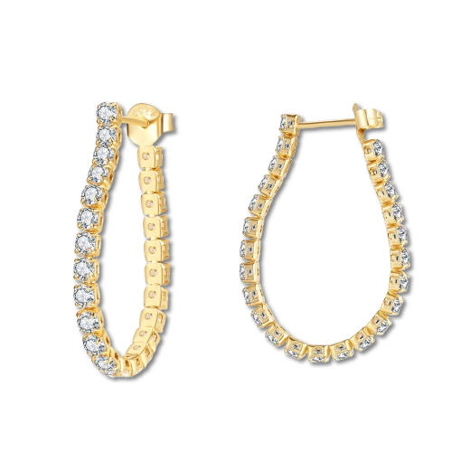 Gold Tennis Earring