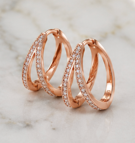 Rose Infinity Hoops