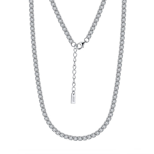 White Gold Tennis Necklace